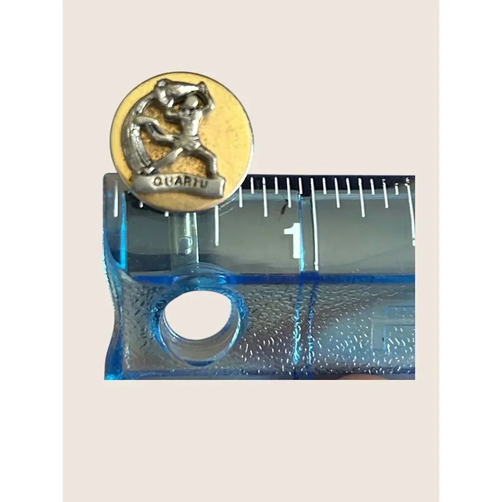 ♒️ VTG AQUARIUS (LATIN QUARIU) REPLACEMENT SINGLE GOLD TONE CUFFLINK SWANK INC